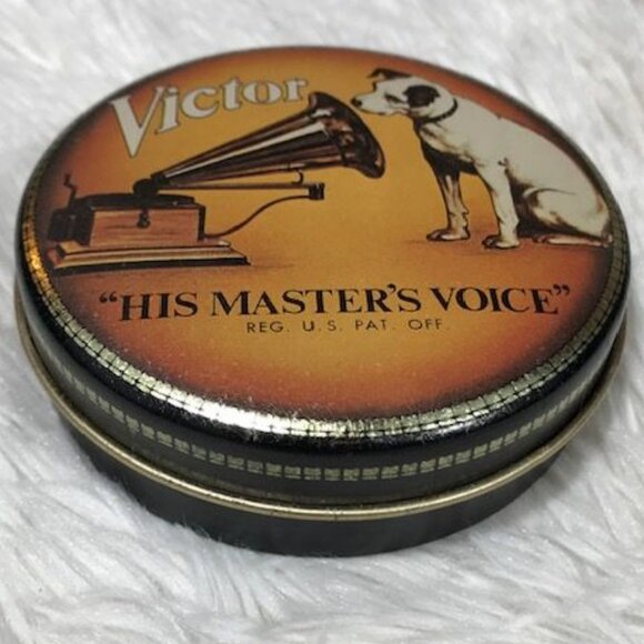 Bristolware Vintage Victor "His Master's Voice" Round Tin - Picture 4 of 7